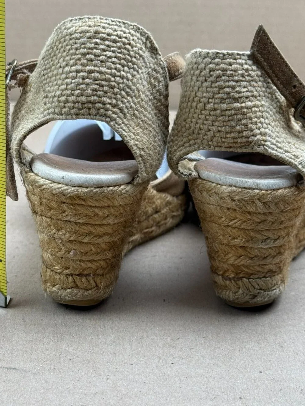 Women's Castañer Made in Spain Suede Wedge Espadrilles Size 7.5 Damage